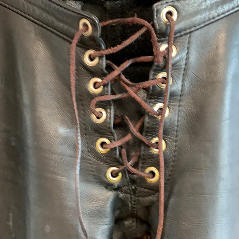 VINTAGE MOTO LEATHER PANTS - Picture 6 of 16